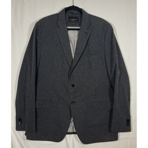 BANANA REPUBLIC Tailored Fit Blazer Sport Coat Italian Cotton 46L Black/Charcoal